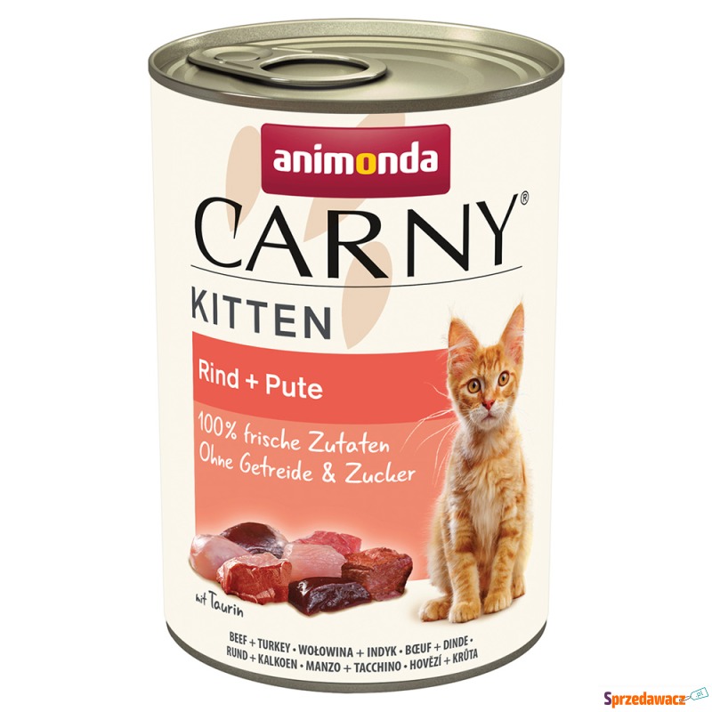 animonda Carny Kitten, 12 x 400 g - Wołowina i... - Karmy dla kotów - Słupsk