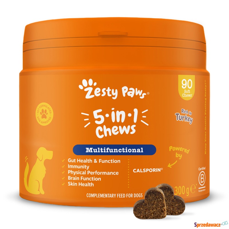 Zesty Paws 5-in-1 Chews, z indykiem - 90 tabletek... - Akcesoria dla psów - Warszawa