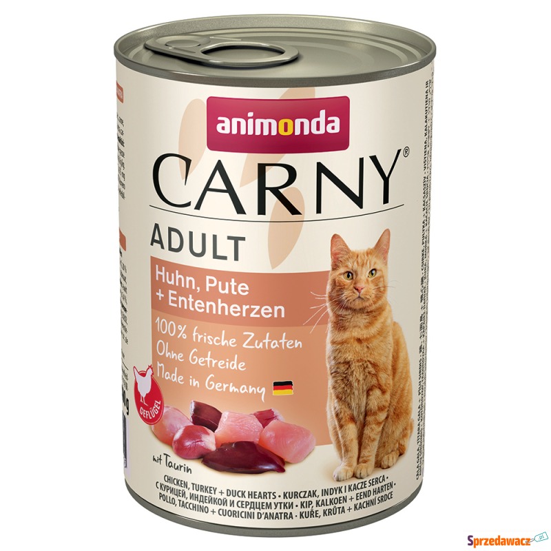 animonda Carny Adult, 6 x 400 g - Kurczak i indyk... - Karmy dla kotów - Toruń