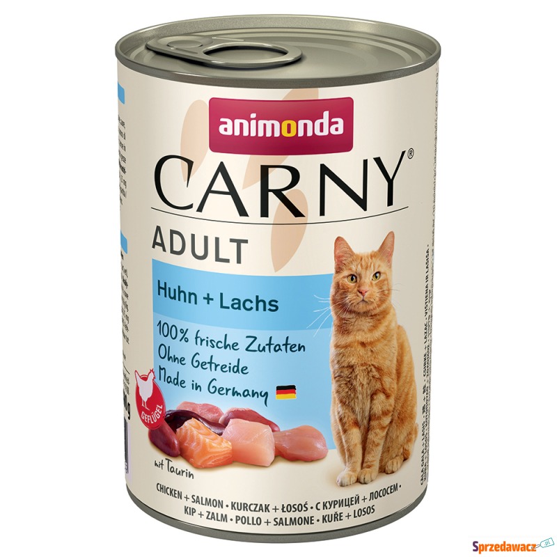 animonda Carny Adult, 6 x 400 g - Kurczak z łososiem - Karmy dla kotów - Kraków