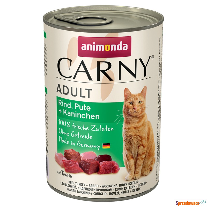 animonda Carny Adult, 6 x 400 g - Wołowina, indyk... - Karmy dla kotów - Gdańsk