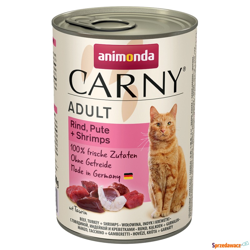 animonda Carny Adult, 6 x 400 g - Wołowina i... - Karmy dla kotów - Kraków