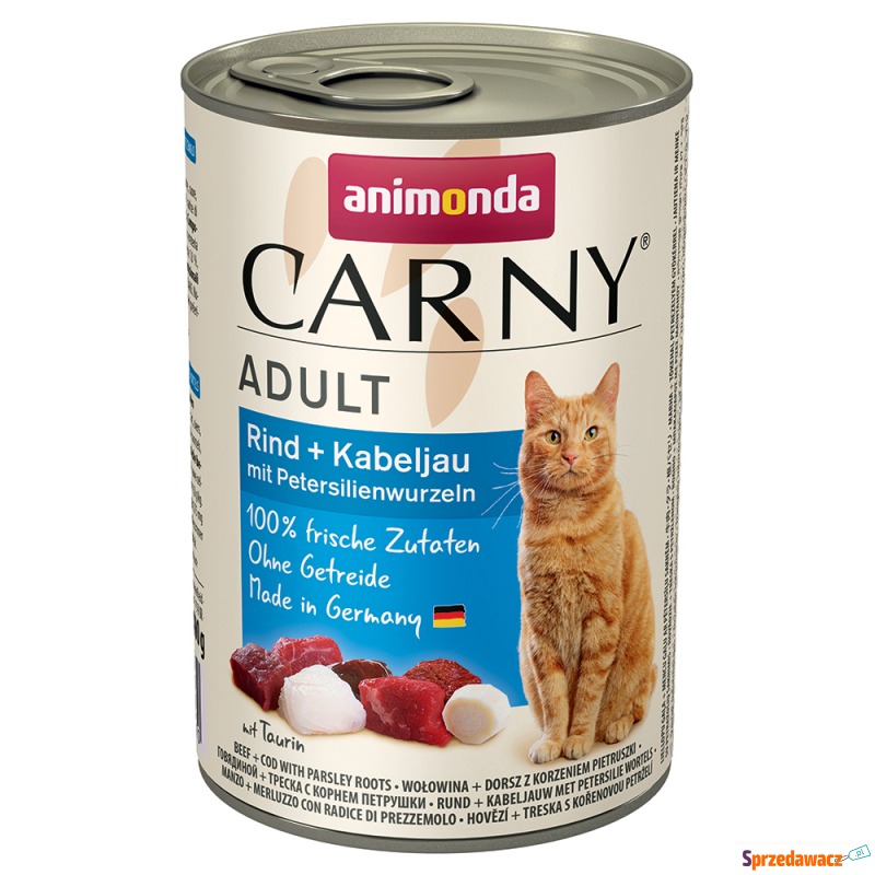 animonda Carny Adult, 6 x 400 g - Wołowina i... - Karmy dla kotów - Bytom