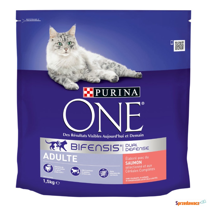 PURINA ONE Adult Łosoś, pełnoziarniste płatki... - Karmy dla kotów - Szczecin