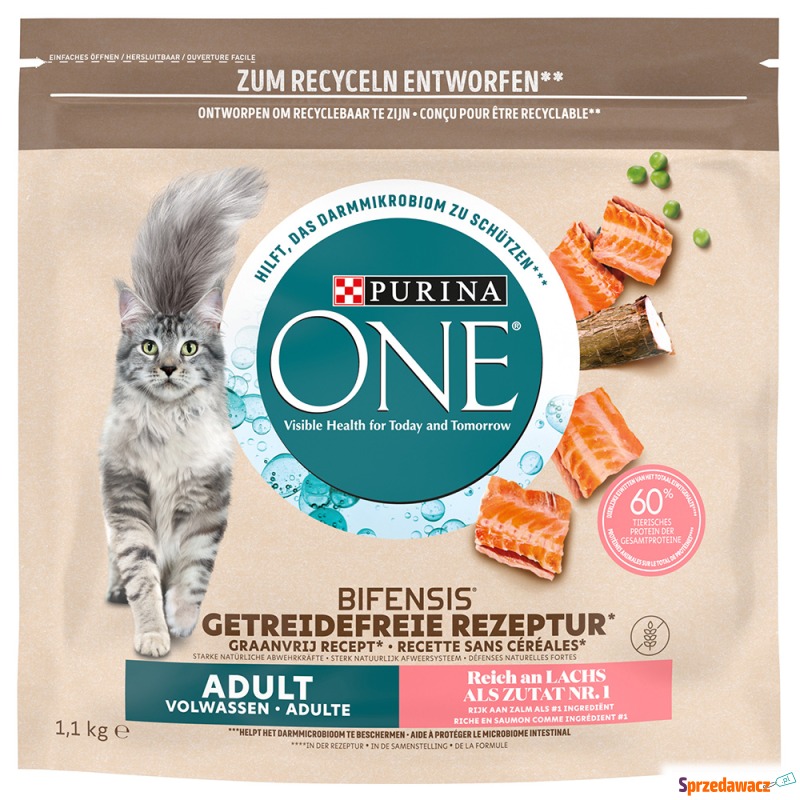 PURINA ONE Grain Free Adult, łosoś, bez zbóż -... - Karmy dla kotów - Mysłowice