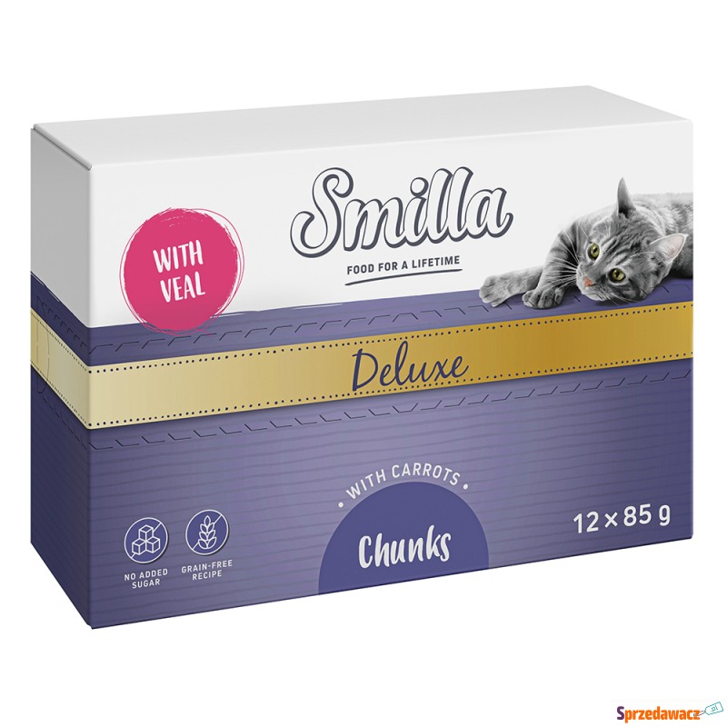 Smilla Deluxe kawałeczki w sosie, 12 x 85 g -... - Karmy dla kotów - Gdańsk