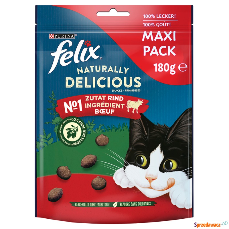 Felix Naturally Delicious - Wołowina i jagody... - Przysmaki dla kotów - Żory