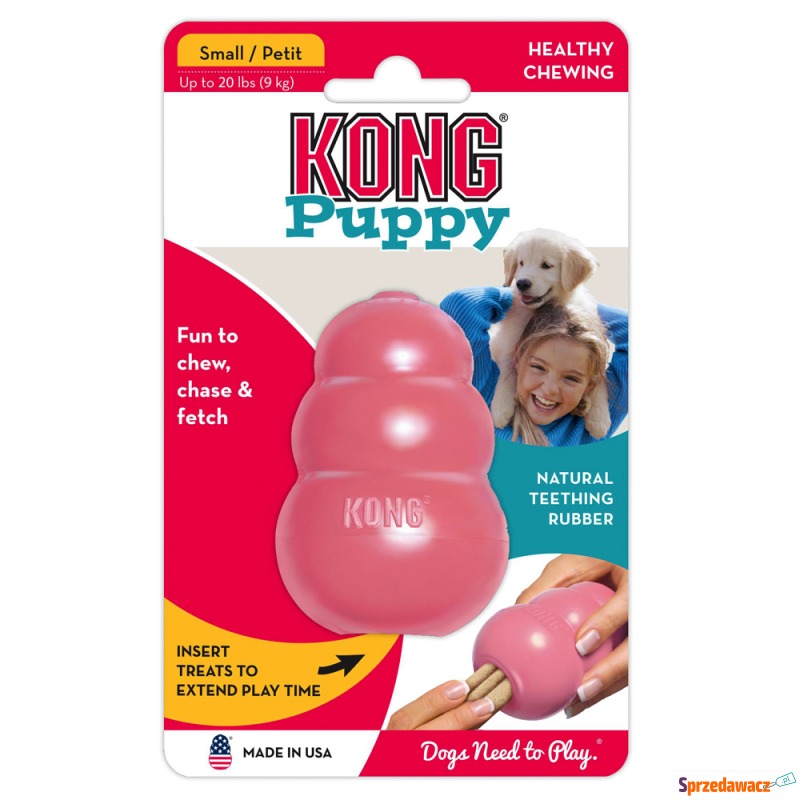 KONG Puppy - S, różowy - Zabawki dla psów - Elbląg