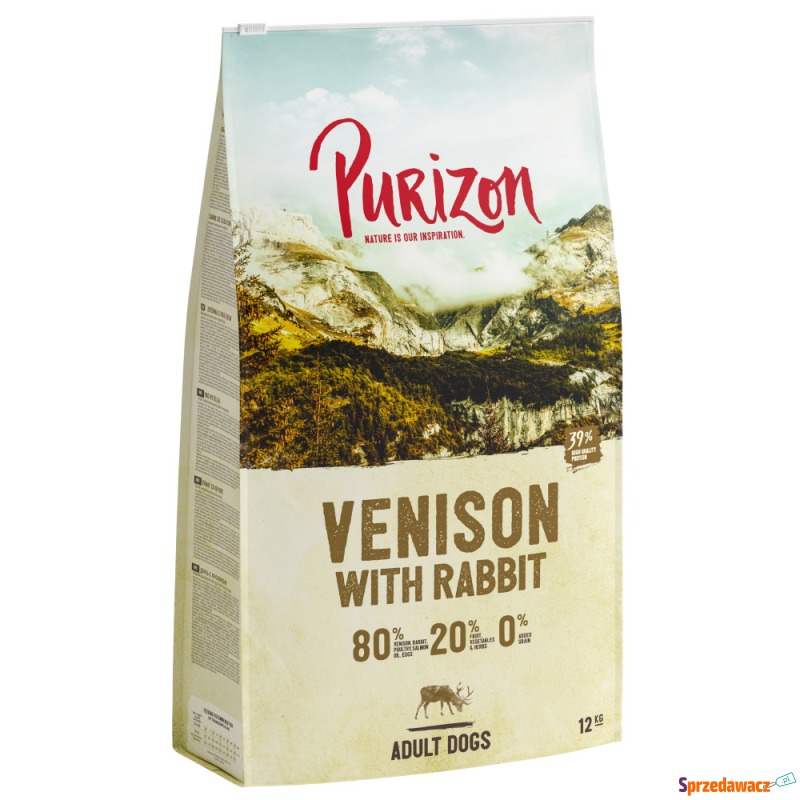 Dwupak Purizon, 2 x 12 kg - Adult, dziczyzna z... - Karmy dla psów - Bytom