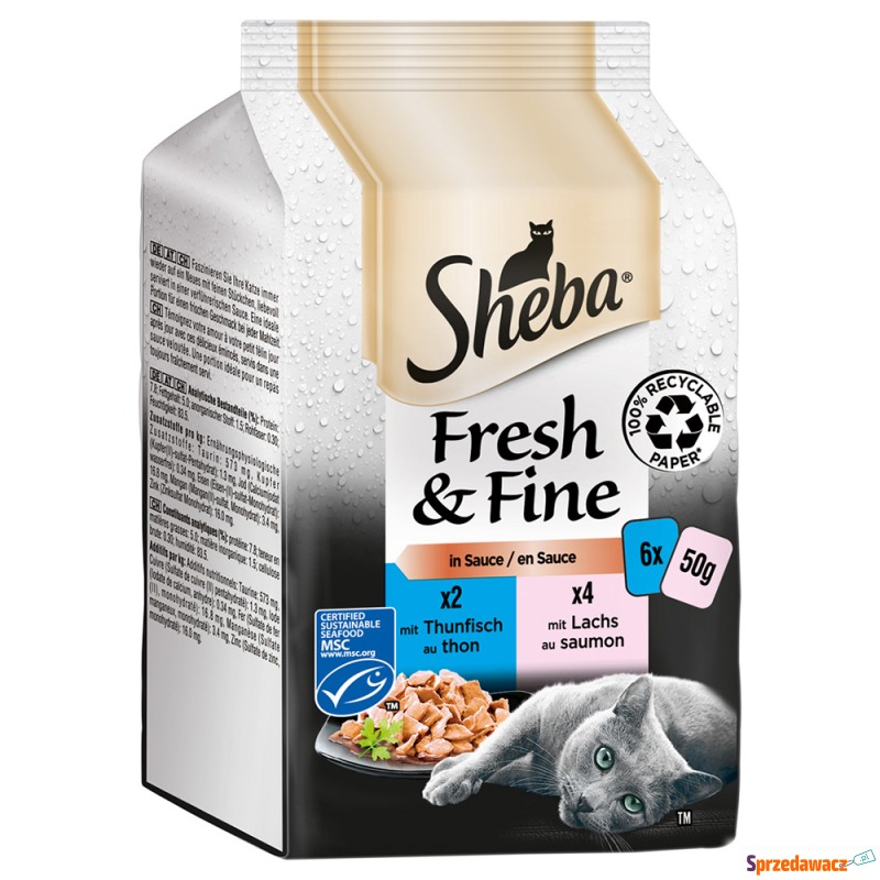 Sheba Fresh & Fine, 6 x 50 g - Łosoś i tuńczyk... - Karmy dla kotów - Białystok