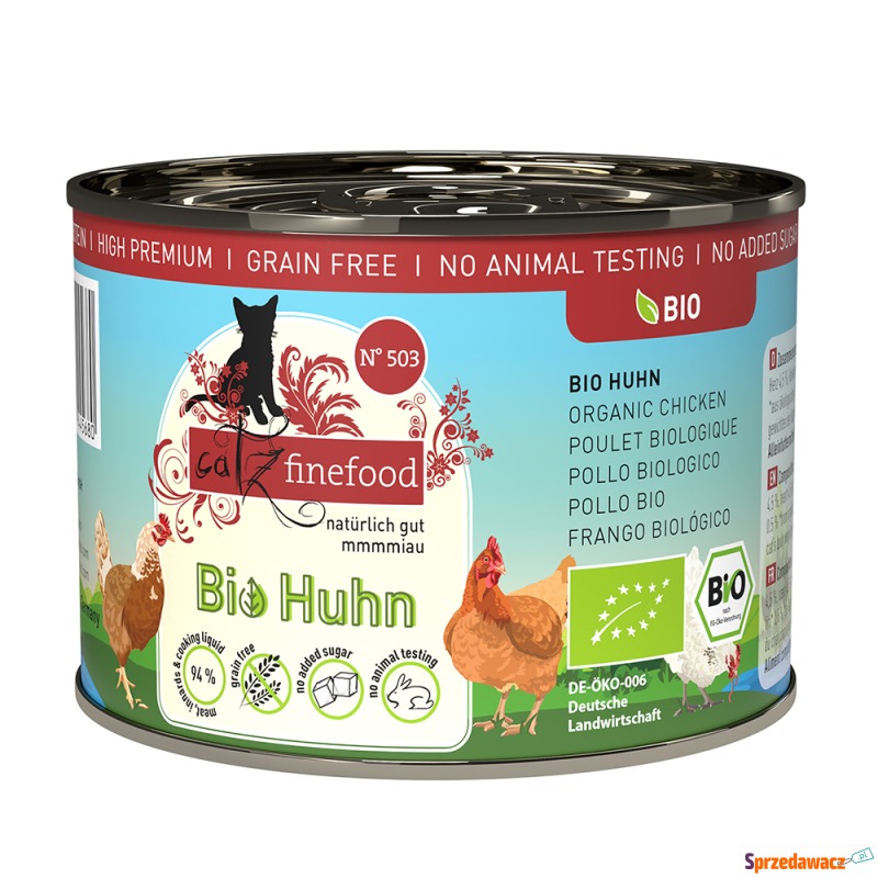 catz finefood Bio, 6 x 200 g - No.503 Biokurczak - Karmy dla kotów - Elbląg