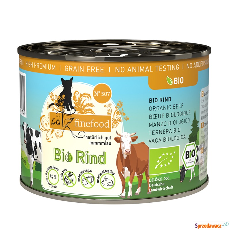 catz finefood Bio, 6 x 200 g - No.507 Biowołowina - Karmy dla kotów - Krosno