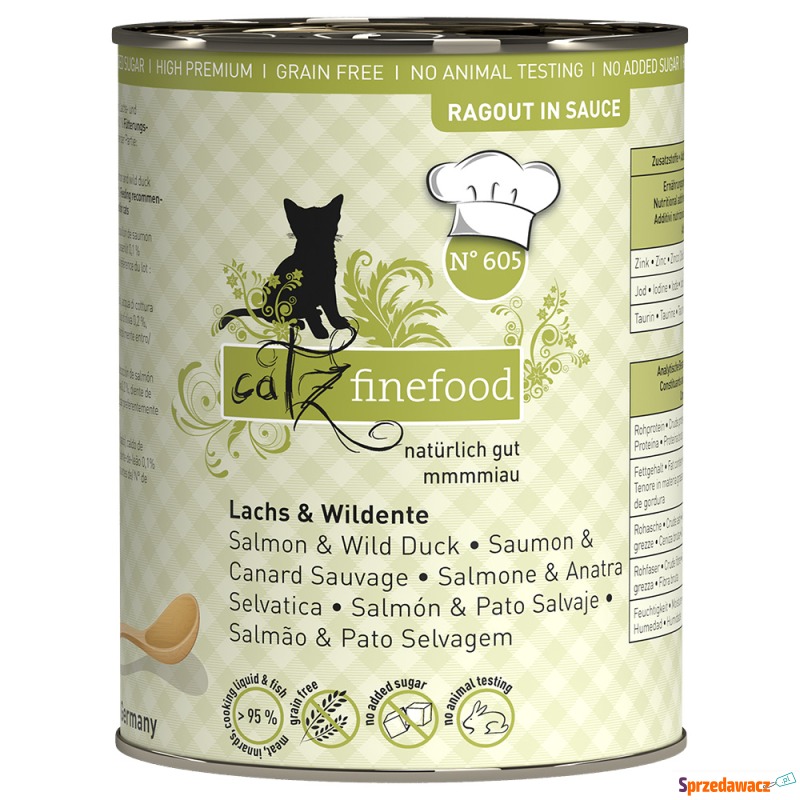 catz finefood Ragout, 6 x 380 g - Nr. 605: Łosoś... - Karmy dla kotów - Siedlce