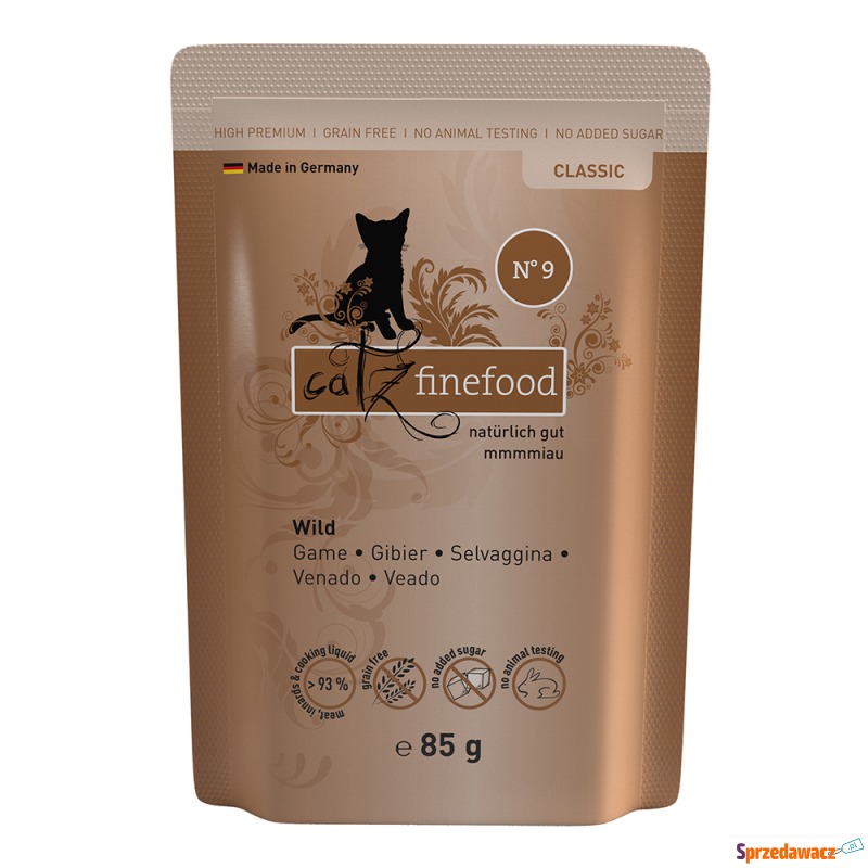 catz finefood w saszetkach, 8 x 85 g - Dziczyzna - Karmy dla kotów - Gliwice