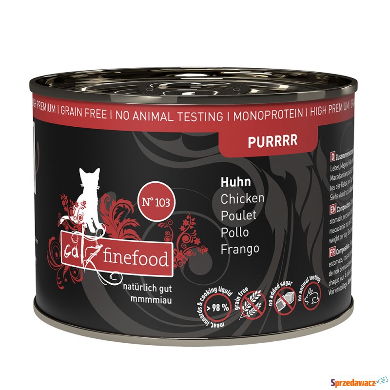 catz finefood Purrrr w puszkach, 6 x 200 g / 190... - Karmy dla kotów - Szczecin