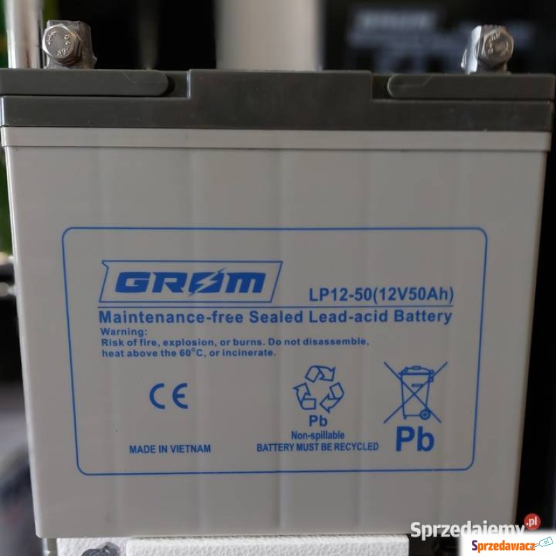 Akumulator żelowy GROM 12V 50Ah LP12-50 - Akumulatory - Sosnowiec