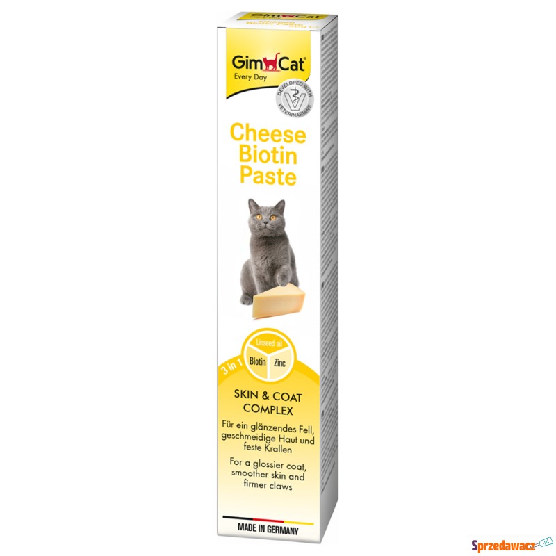 GimCat pasta serowa dla kota, z biotyną - 50 g - Przysmaki dla kotów - Katowice