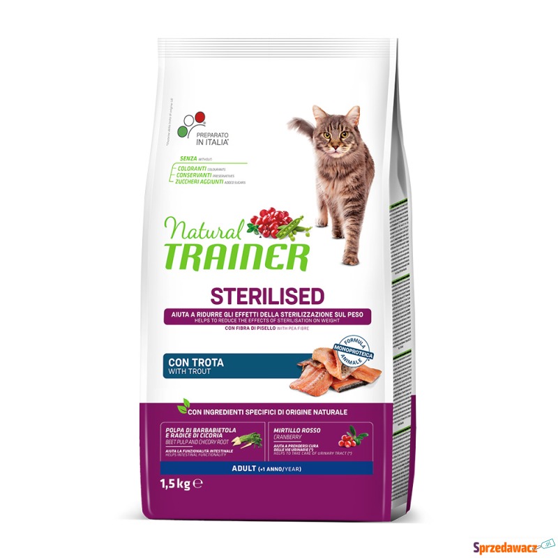 Natural Trainer Cat Sterilised, pstrąg - 1,5 kg - Karmy dla kotów - Jaworzno