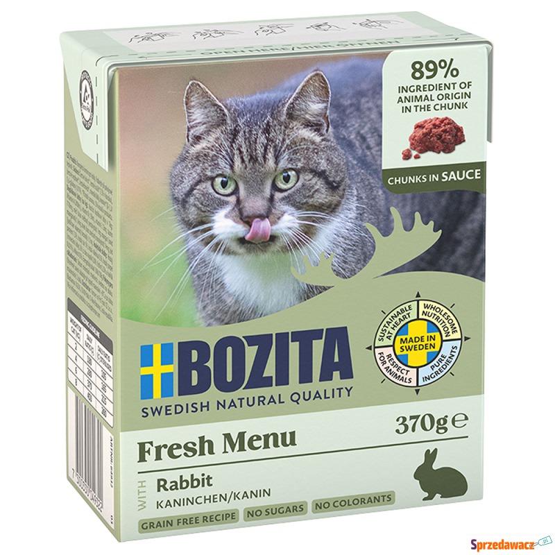 Bozita Tetra w sosie, 6 x 370 g - Królik - Karmy dla kotów - Toruń