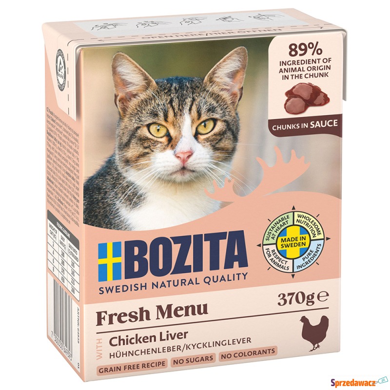 Bozita Tetra w sosie, 6 x 370 g - Wątróbka z... - Karmy dla kotów - Poznań