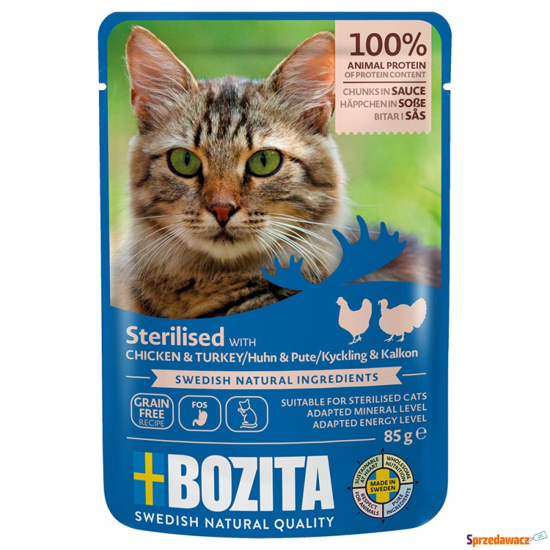 Bozita Sterilised kawałki w sosie, 12 x 85 g -... - Karmy dla kotów - Jaworzno