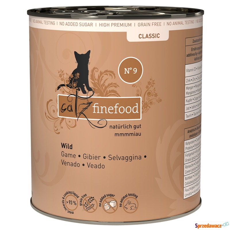 catz finefood w puszkach, 6 x 800 g - Dziczyzna - Karmy dla kotów - Komorniki