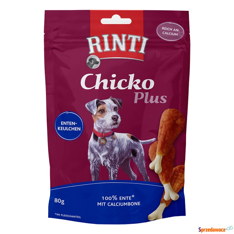 RINTI Chicko Plus, kaczka - 6 x 80 g - Przysmaki dla psów - Tarnów