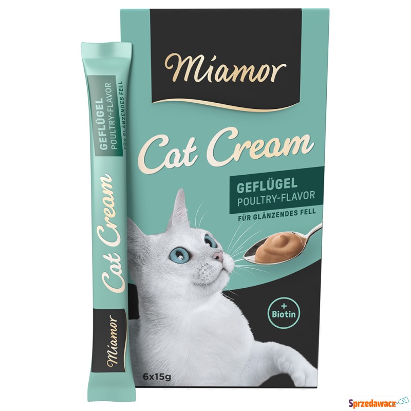 Miamor Cat Cream pasta z drobiem - 66 x 15 g - Przysmaki dla kotów - Kraków