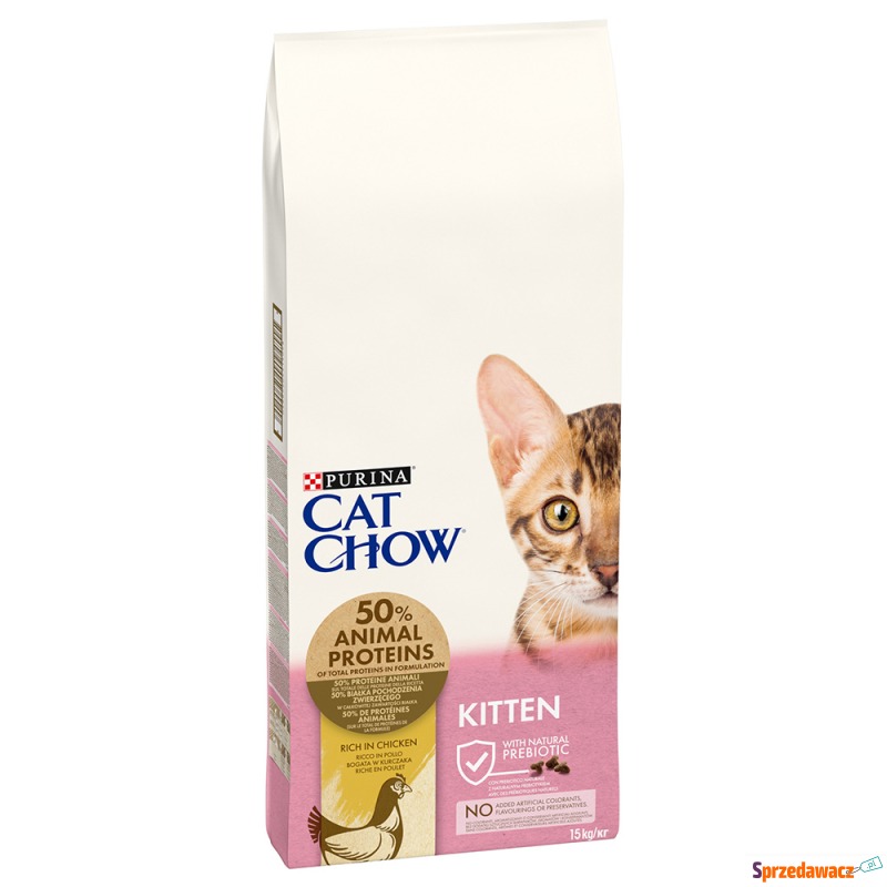 Purina Cat Chow Kitten, kurczak - 2 x 15 kg - Karmy dla kotów - Lublin