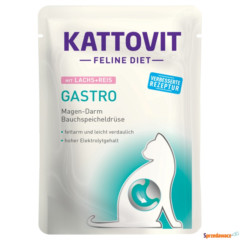 Kattovit Gastro w saszetkach - Łosoś z ryżem,... - Karmy dla kotów - Gdańsk