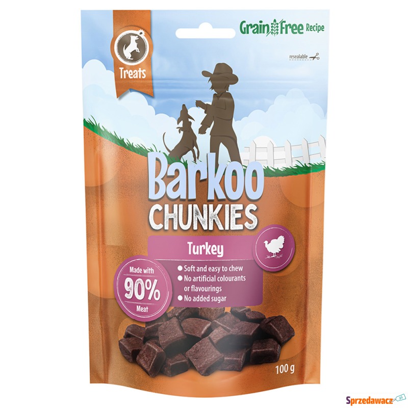 Barkoo Chunkies Meat Cubes - Kurczak, 6 x 100... - Przysmaki dla psów - Leszno