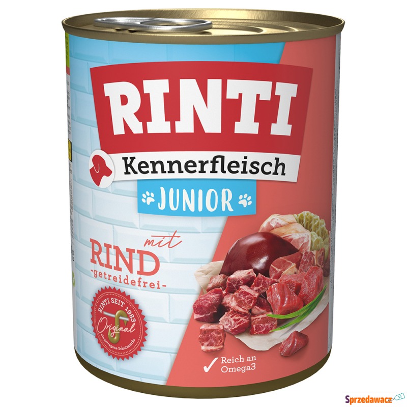 Megapakiet Rinti Junior, 24 x 800 g - Wołowina - Karmy dla psów - Dębica