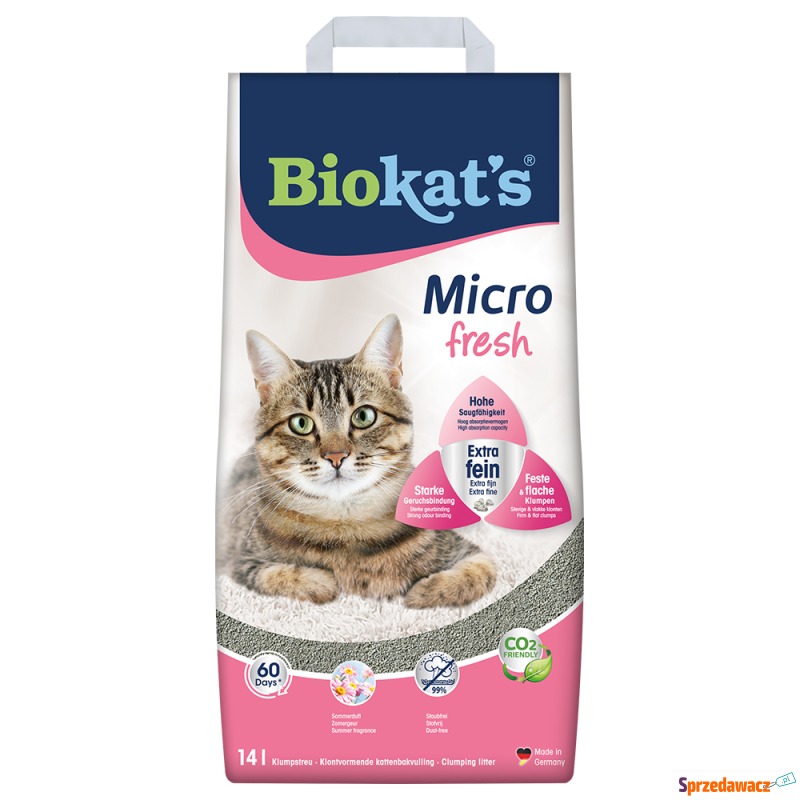 Biokat's Micro Fresh żwirek dla kota - 14 l - Żwirki do kuwety - Ełk