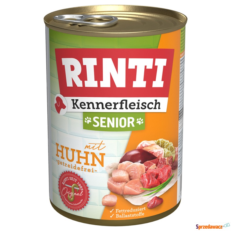 Megapakiet RINTI Senior, 24 x 400 g  - Kurczak - Karmy dla psów - Gdańsk