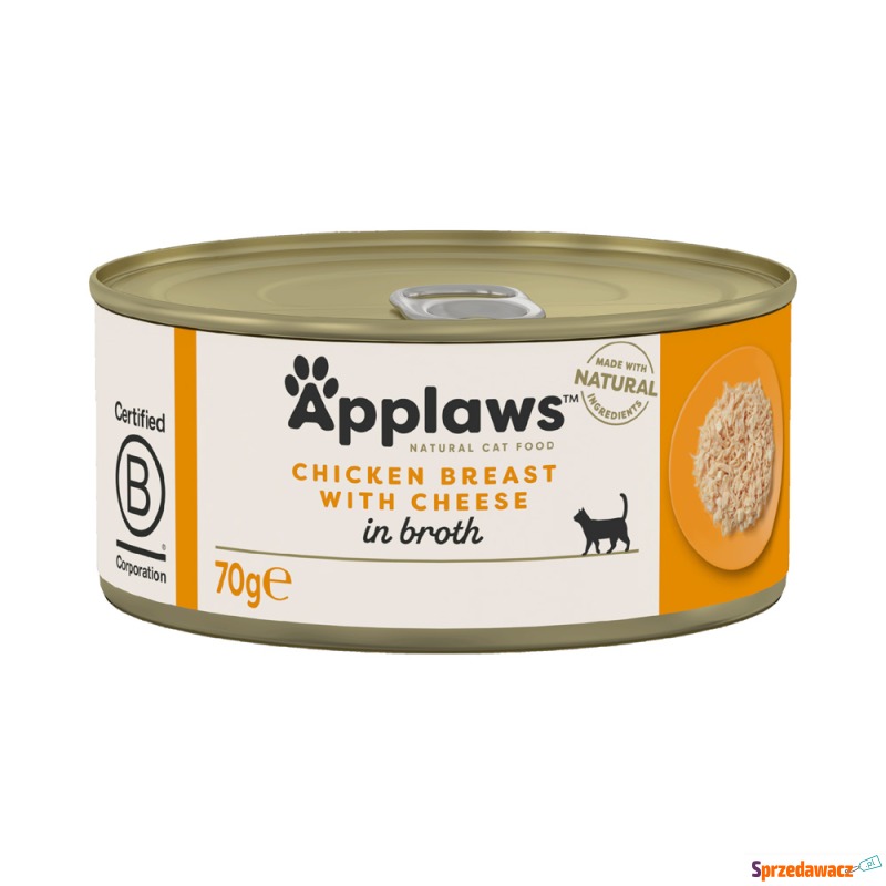 Applaws w bulionie, 6 x 70 g - Pierś z kurczaka... - Karmy dla kotów - Bydgoszcz