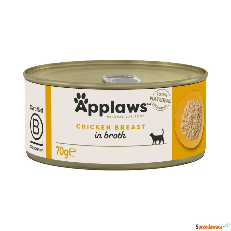 Applaws w bulionie, 12 x 70 g - Pierś z kurczaka - Karmy dla kotów - Bielsko-Biała