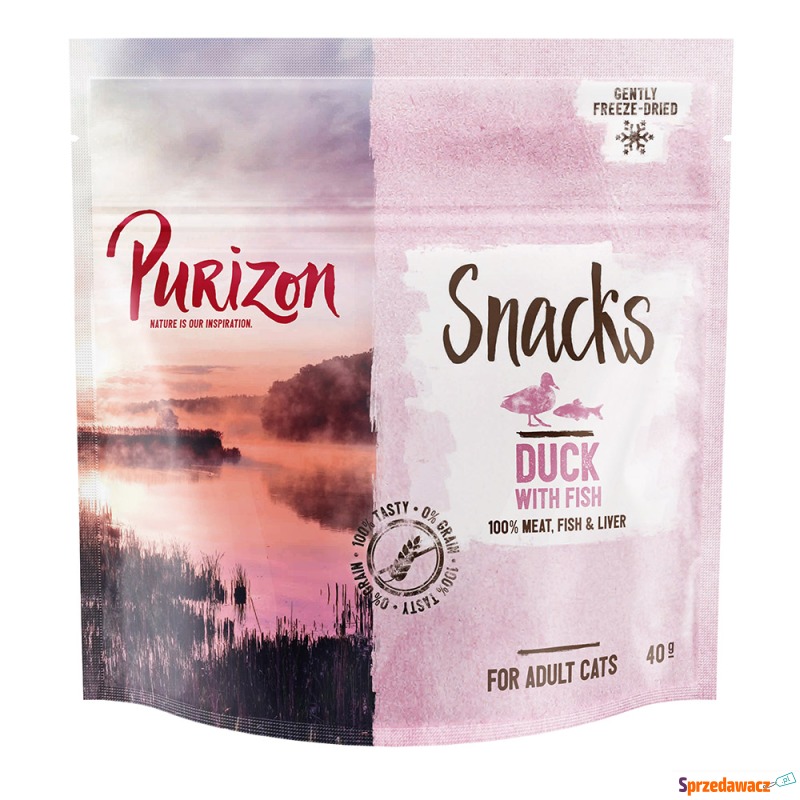 Purizon Snacks, kaczka z rybą (bez zbóż) - 40... - Przysmaki dla kotów - Zgorzelec