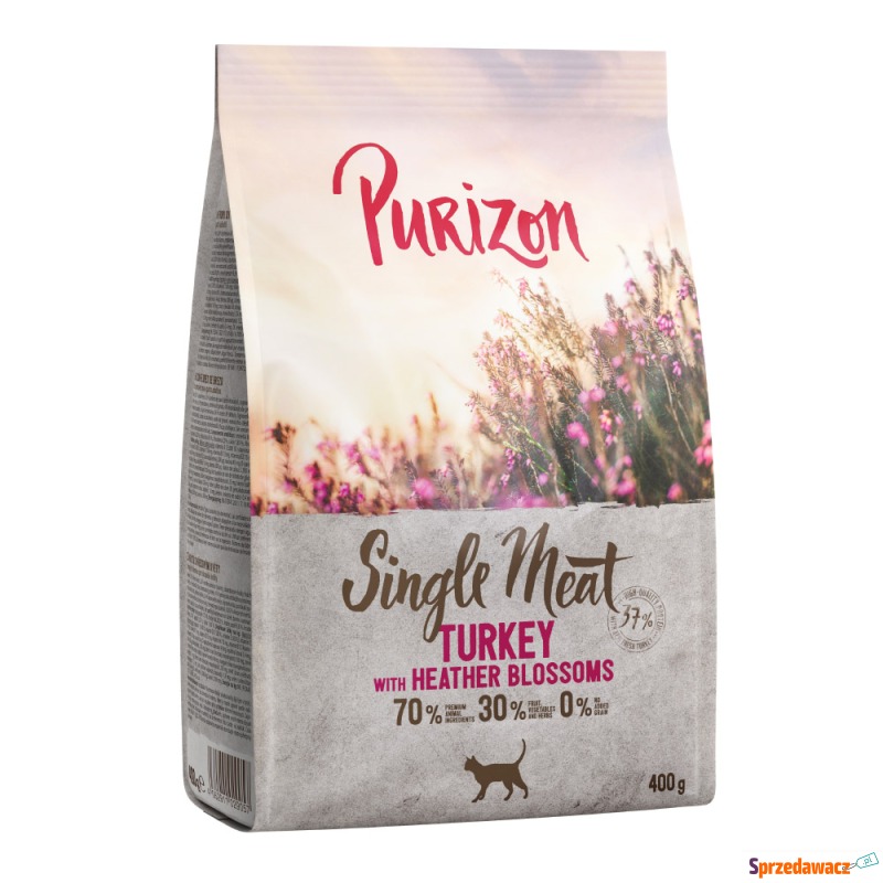 Purizon Single Meat, indyk z kwiatami wrzosu -... - Karmy dla kotów - Głogów