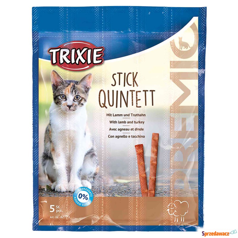 Trixie Premio Stick Quintett - Z jagnięciną i... - Przysmaki dla kotów - Zamość