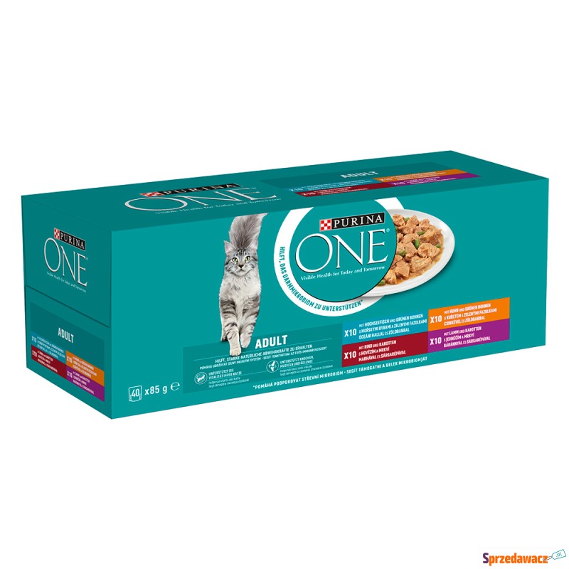 Pakiet mieszany PURINA ONE Adult, 40 x 85 g -... - Karmy dla kotów - Warszawa