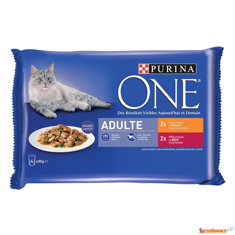 PURINA ONE Adult 4 x 85 g dla kotów - Kurczak,... - Karmy dla kotów - Brzeg