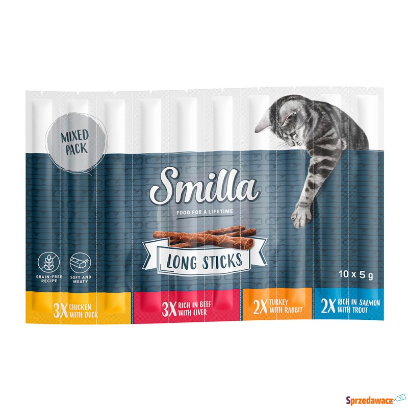 Smilla Long Sticks, 10 x 5 g - Pakiet mieszany... - Przysmaki dla kotów - Wodzisław Śląski