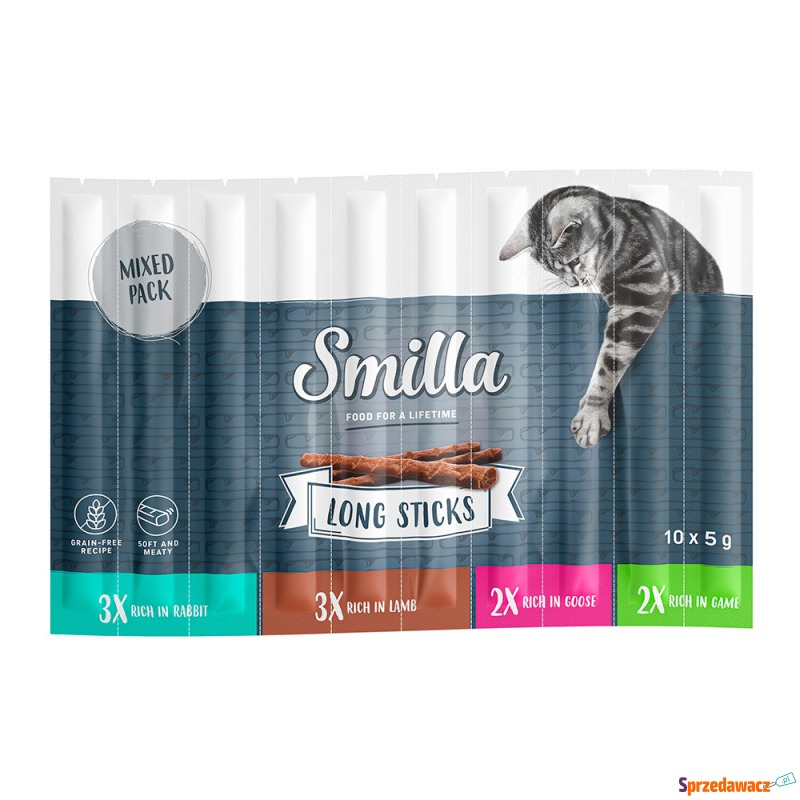 Smilla Long Sticks, 10 x 5 g - Pakiet mieszany... - Przysmaki dla kotów - Ruda Śląska