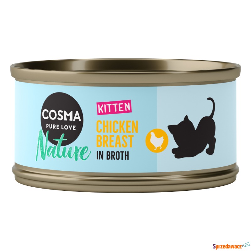 Cosma Nature Kitten dla kociąt, 6 x 70 g - Kurczak - Karmy dla kotów - Toruń