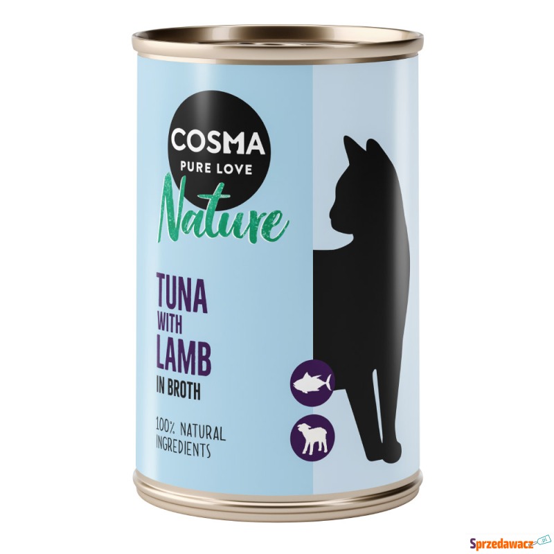 Cosma Nature, 6 x 140 g -  Tuńczyk z jagnięciną - Karmy dla kotów - Leszno