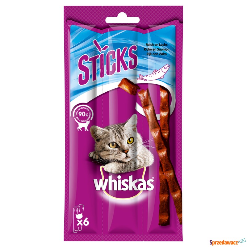 Whiskas Sticks, 14 x 36 g - Łosoś - Przysmaki dla kotów - Poznań