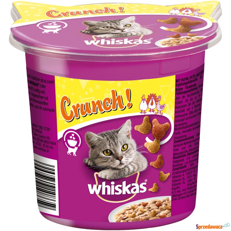 Whiskas Crunch z kurczakiem, indykiem i kaczką... - Przysmaki dla kotów - Płock