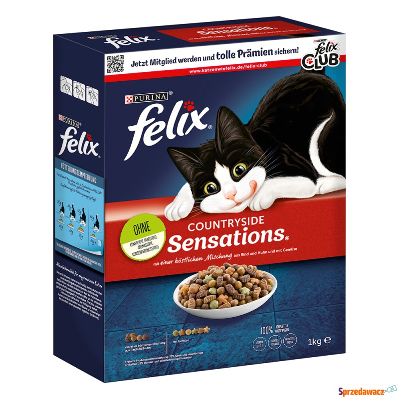 Felix Countryside Sensations, z wołowiną - 1 kg - Karmy dla kotów - Lublin