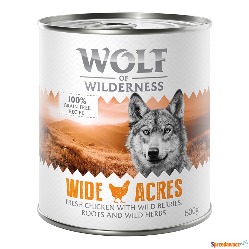 Wolf of Wilderness Adult, 6 x 800 g - Wide Acres,... - Karmy dla psów - Ciechanów