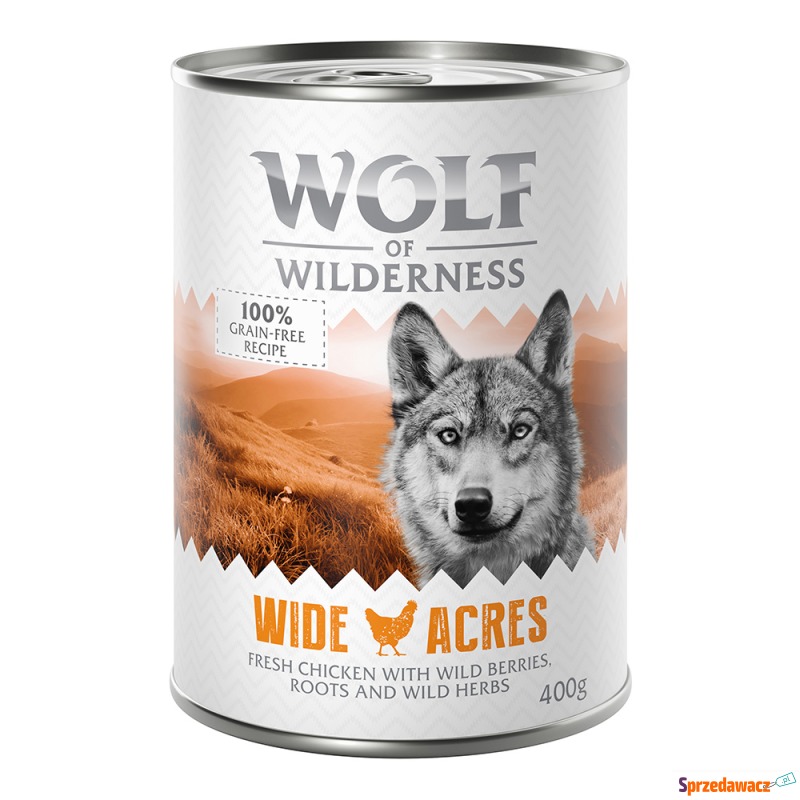 Wolf of Wilderness Adult, 6 x 400 g - Wide Acres,... - Karmy dla psów - Częstochowa